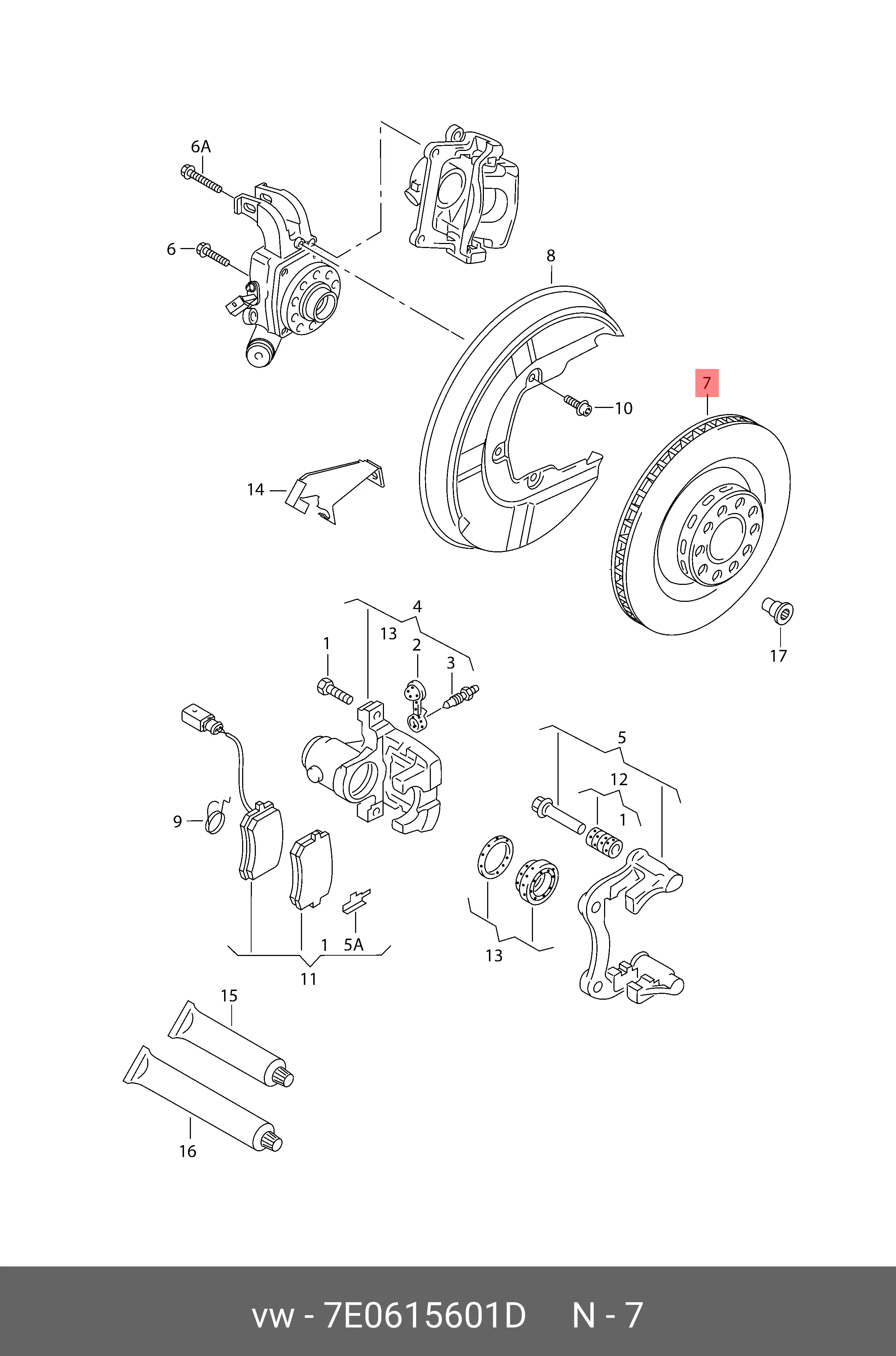 VAG 7E0 615 601 D ROTOR DISC