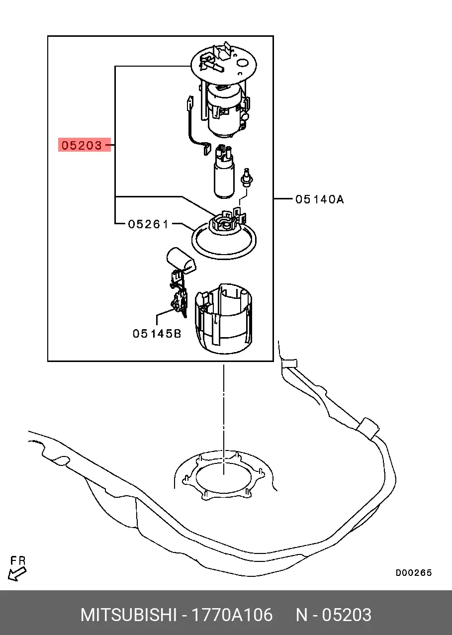 MITSUBISHI 1770A106 FUEL FILTER (IN-TANK)