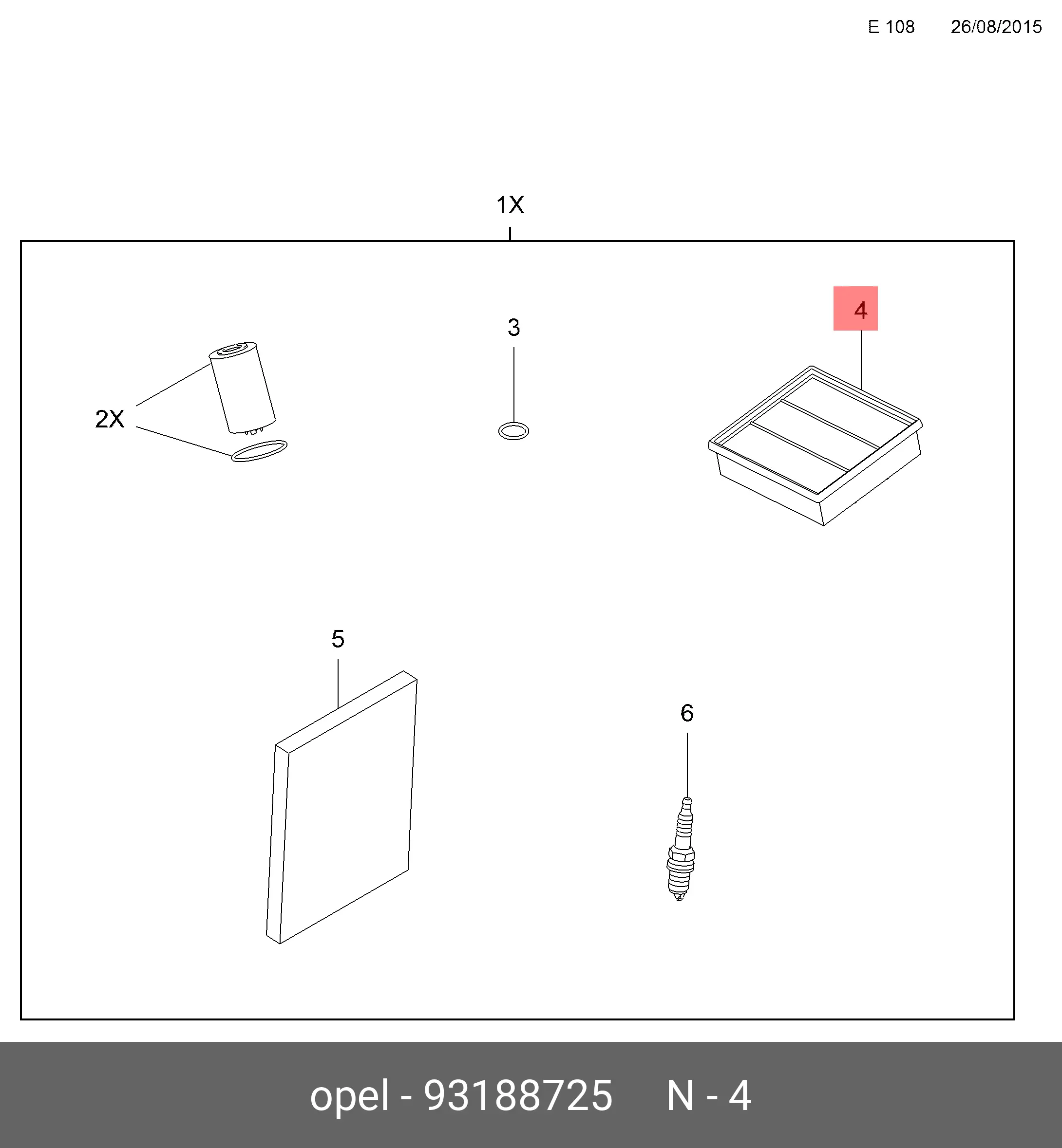 GM 93188725 AIR FILTER