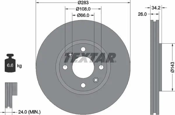 TEXTAR 92111603 ROTOR DISC
