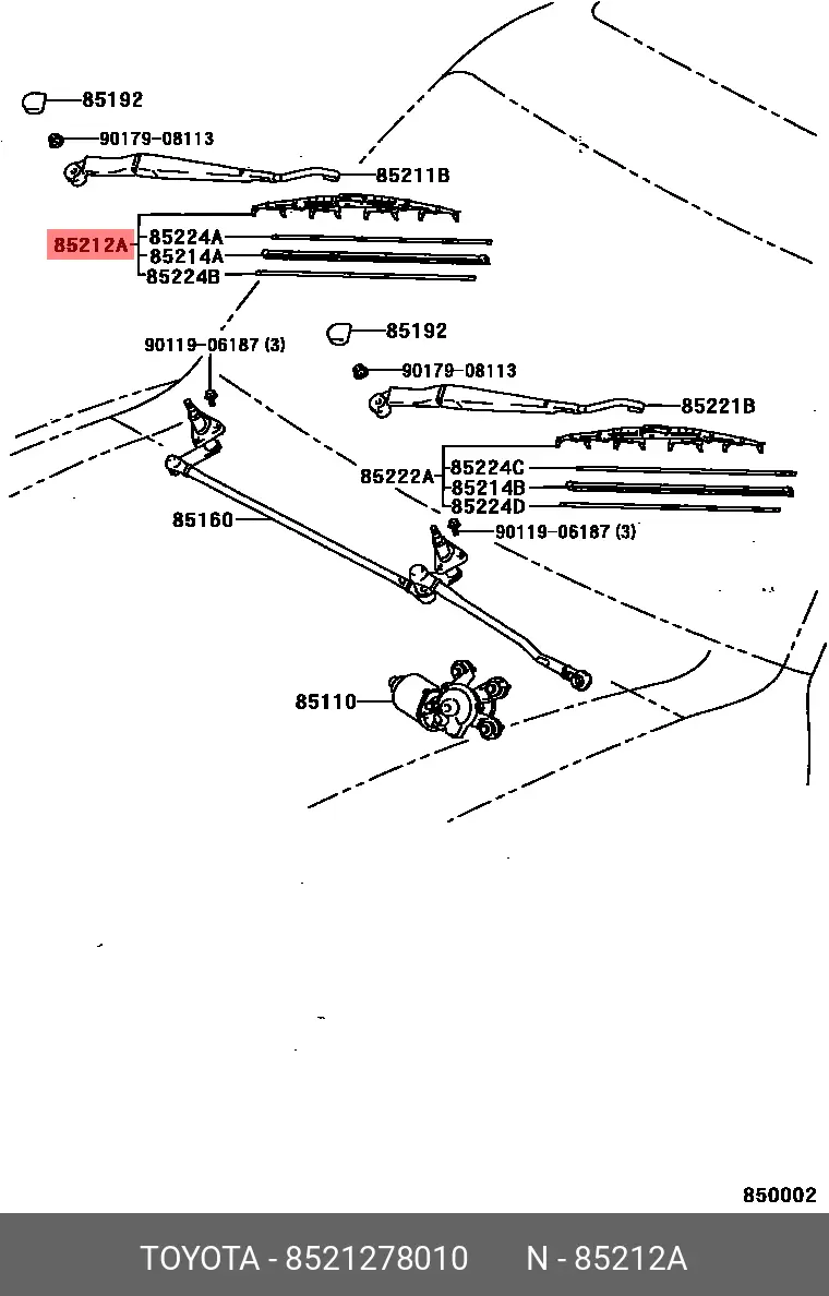 LEXUS 8521278010 CONVENTIONAL WIPER