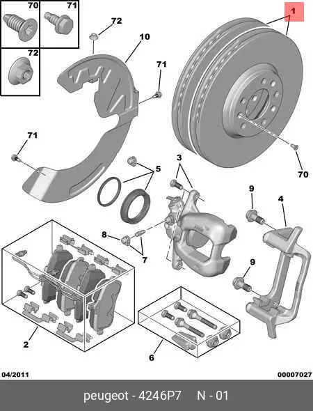 PEUGEOT 4246.P7 ROTOR DISC