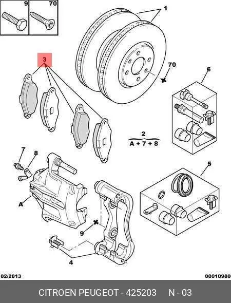 CITROEN 425203 BRAKE PADS