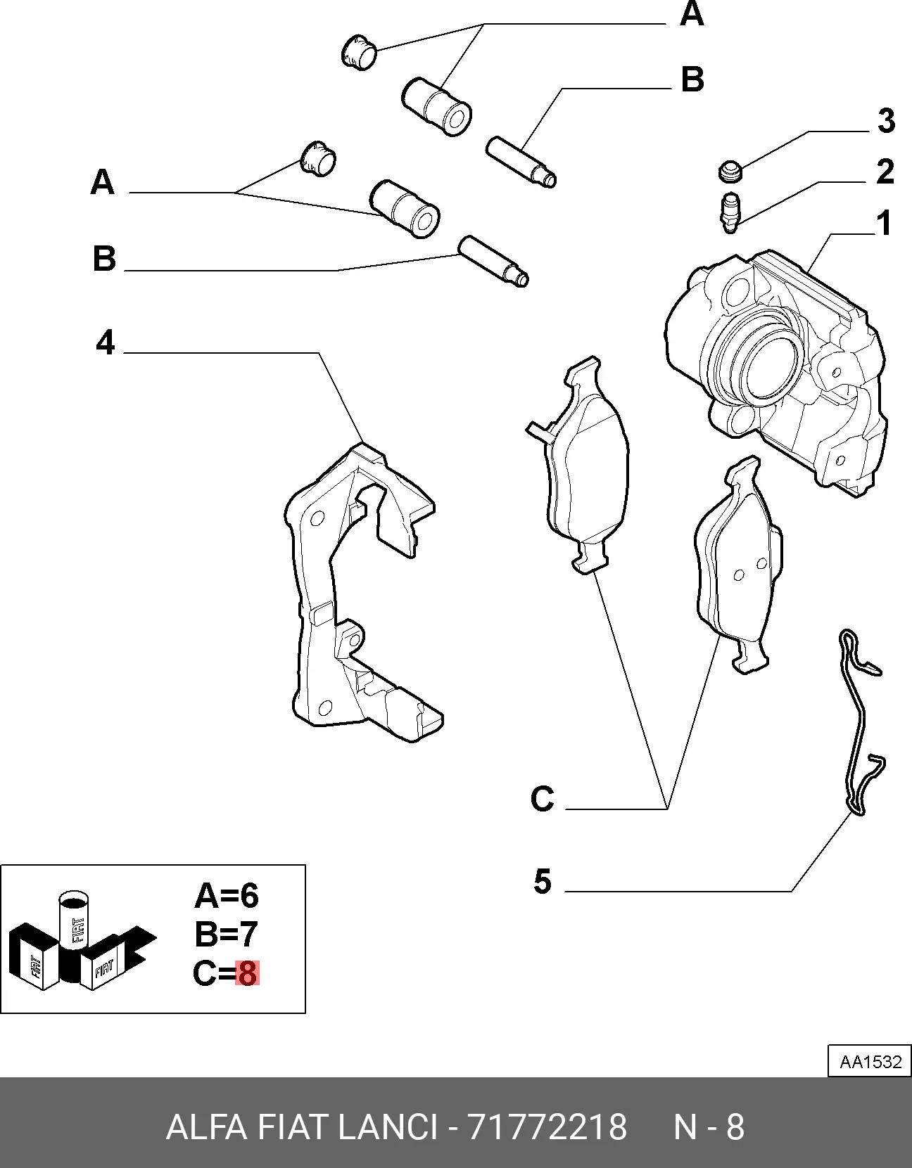 ALFA ROMEO 71772218 BRAKE PADS