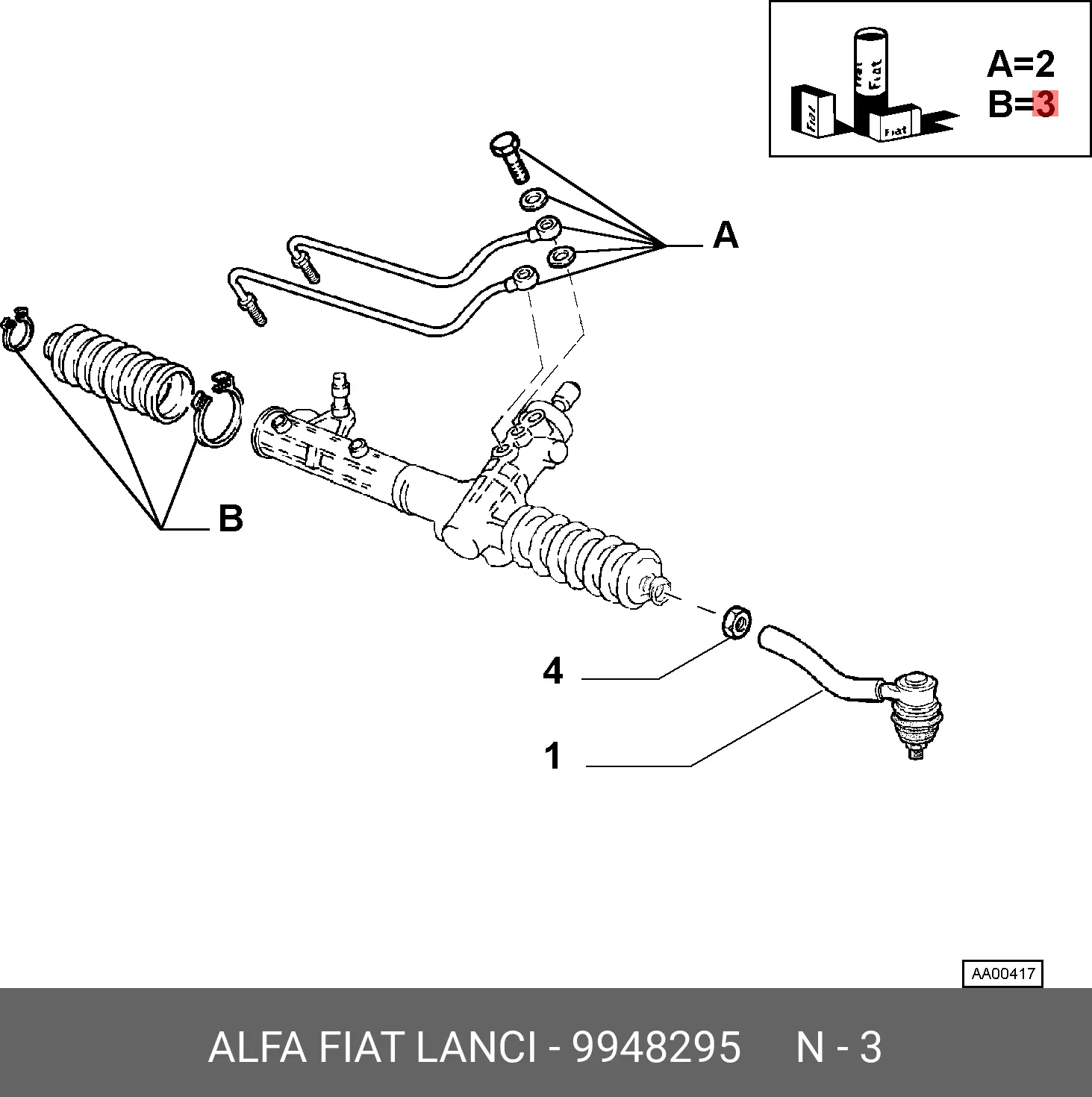 FIAT 9948295 STEERING GEAR BOOT