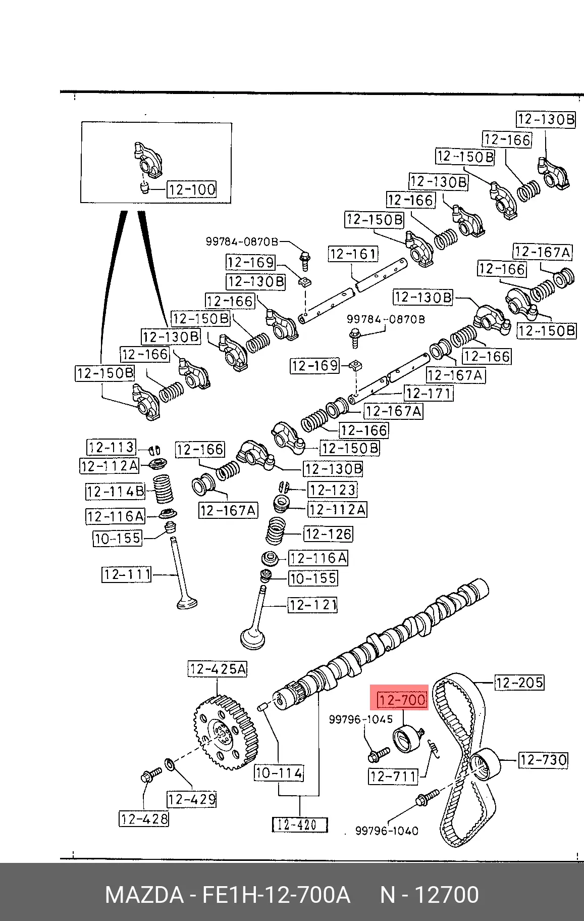 MAZDA FE1H-12-700A PULLEY TENSIONER
