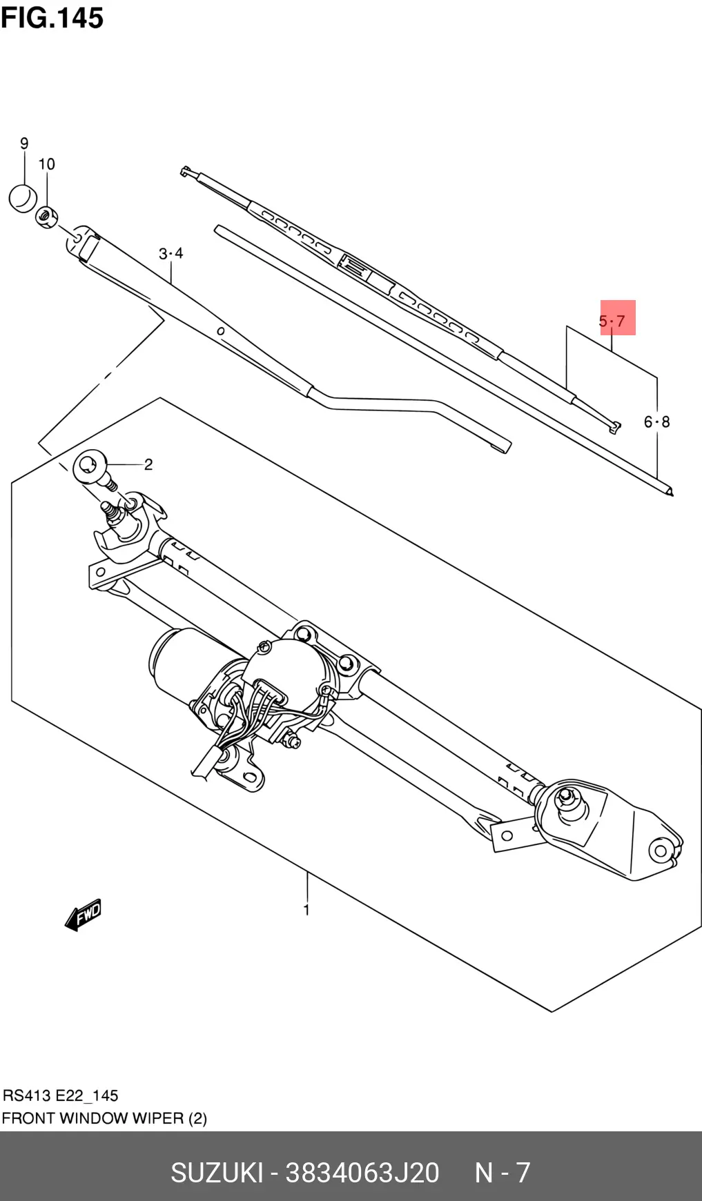 SUZUKI 38340-63J20 CONVENTIONAL WIPER