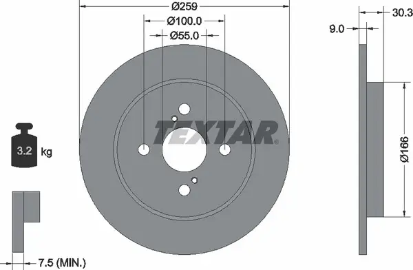 TEXTAR 92156300 ROTOR DISC