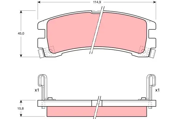 TRW GDB1018 BRAKE PADS