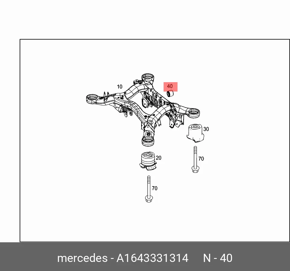 MERCEDES-BENZ A 164 333 13 14 BUSH, SUSPENSION