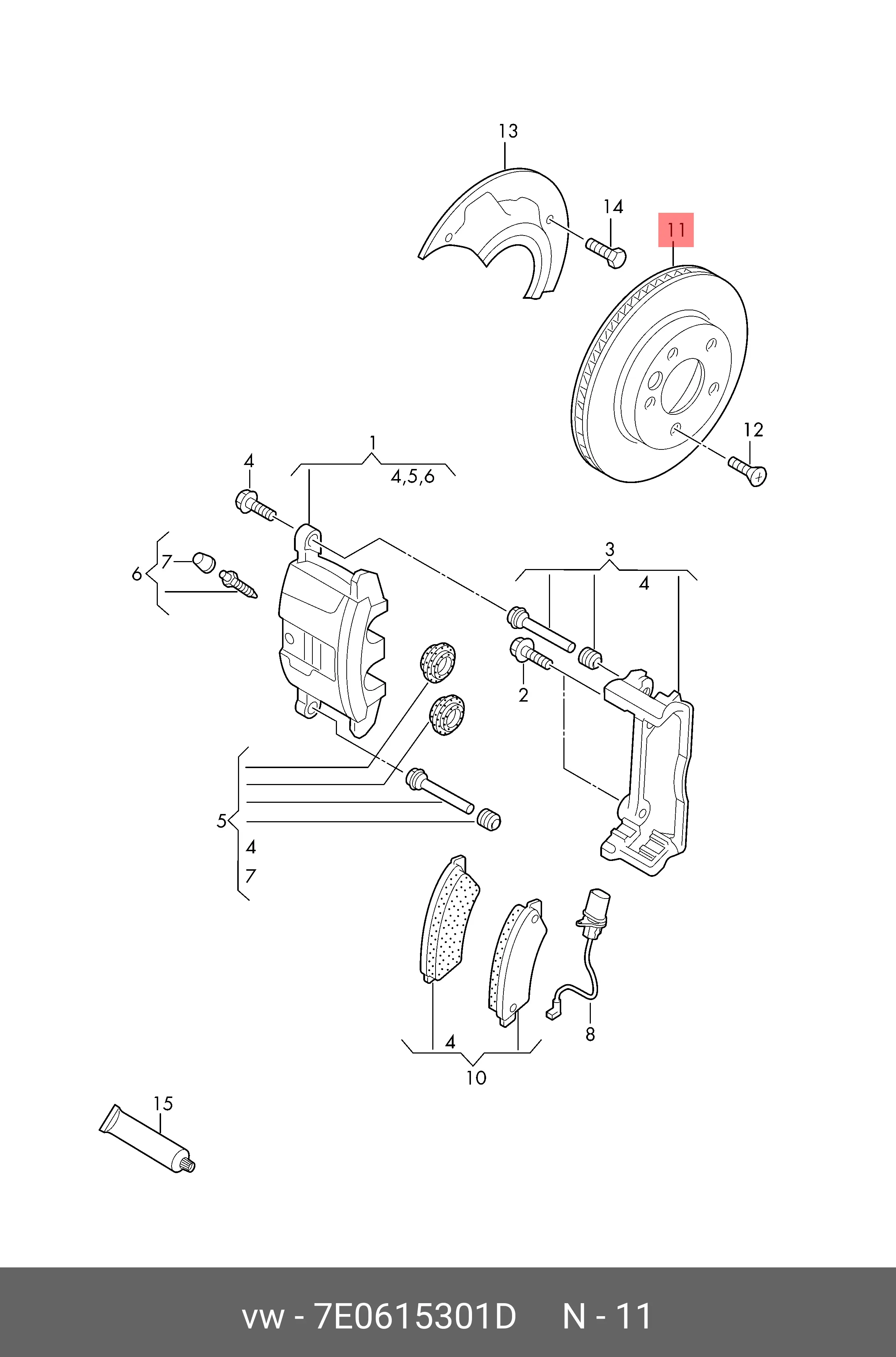 VAG 7E0 615 301 D ROTOR DISC