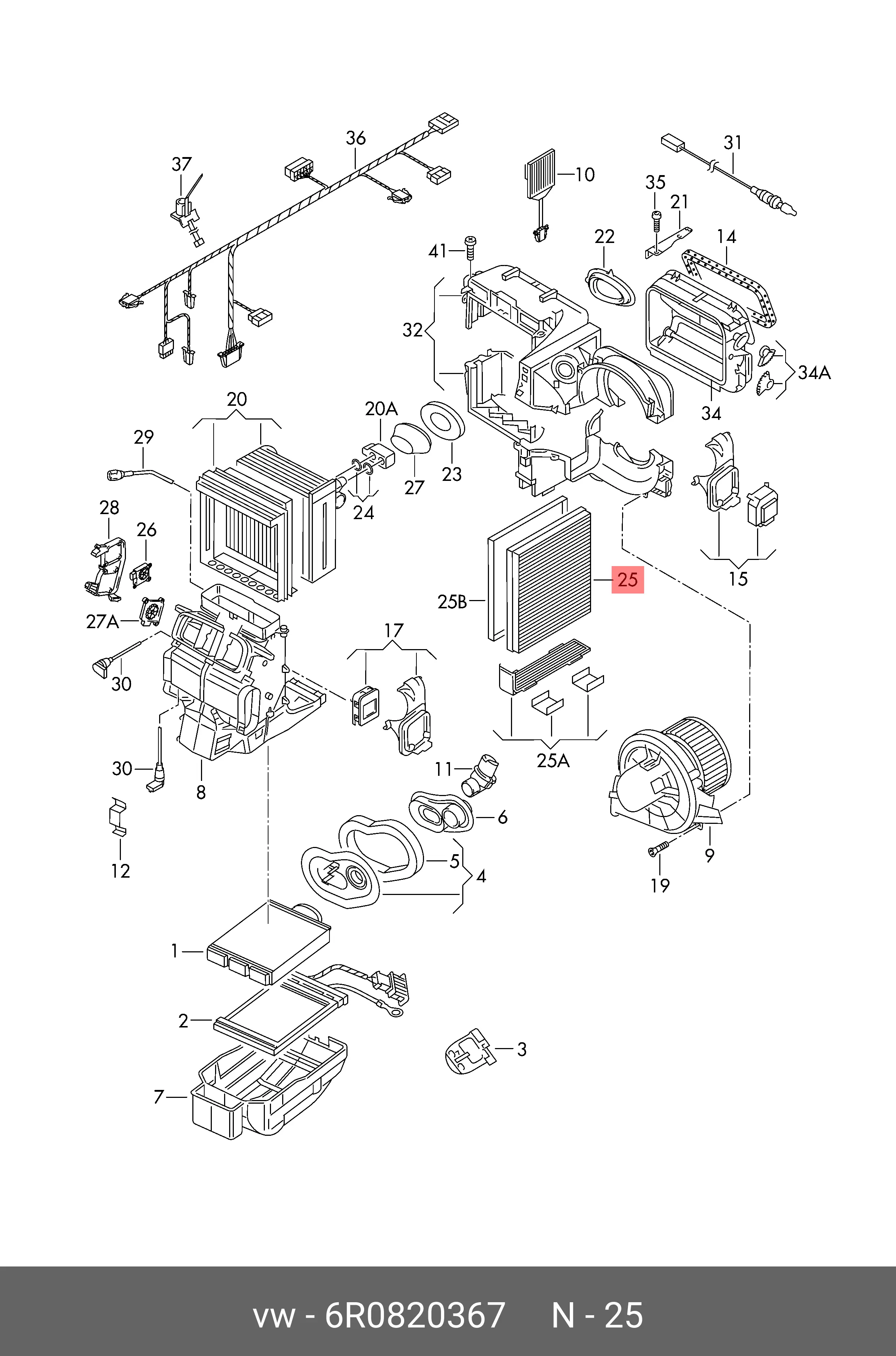 VAG 6R0 820 367 CABIN FILTER