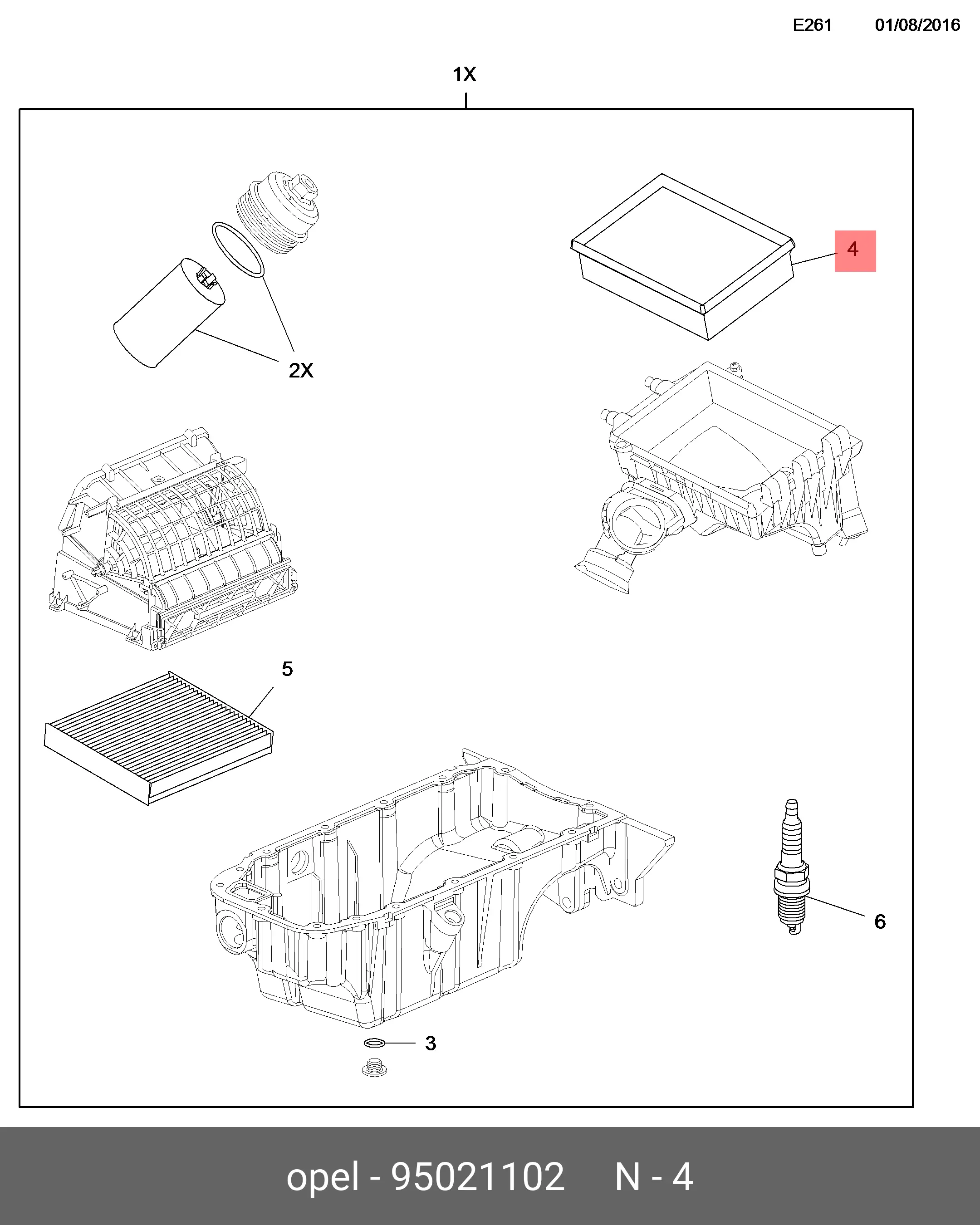 CHEVROLET 95021102 AIR FILTER