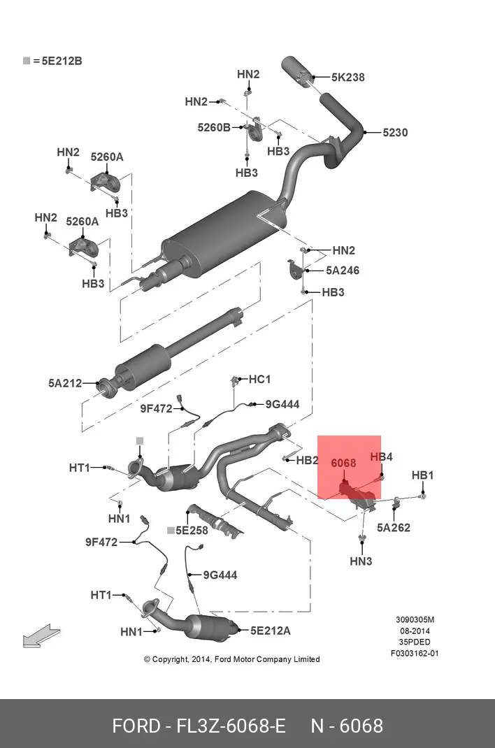 FORD FL3Z-6068-E ENGINE MOUNTING