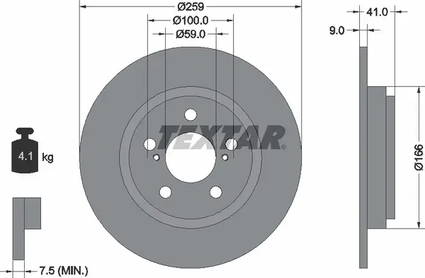 TEXTAR 92199800 ROTOR DISC