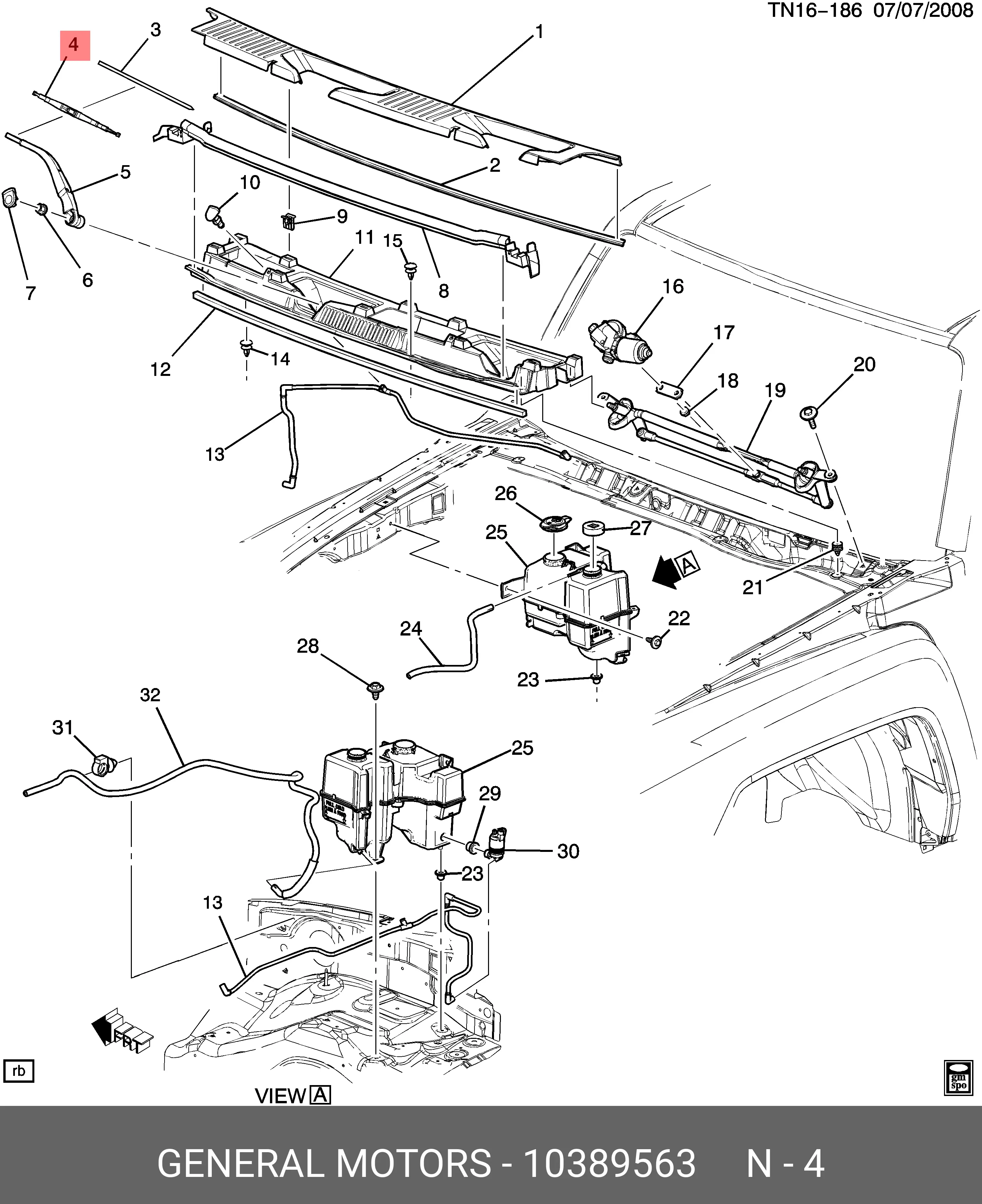 GM 10389563 CONVENTIONAL WIPER