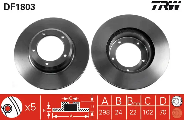 TRW DF1803 ROTOR DISC