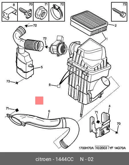 CITROEN 1444.CC AIR FILTER
