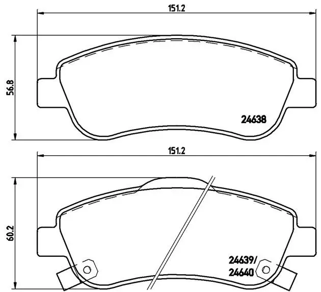 BREMBO P 28 045 BRAKE PADS