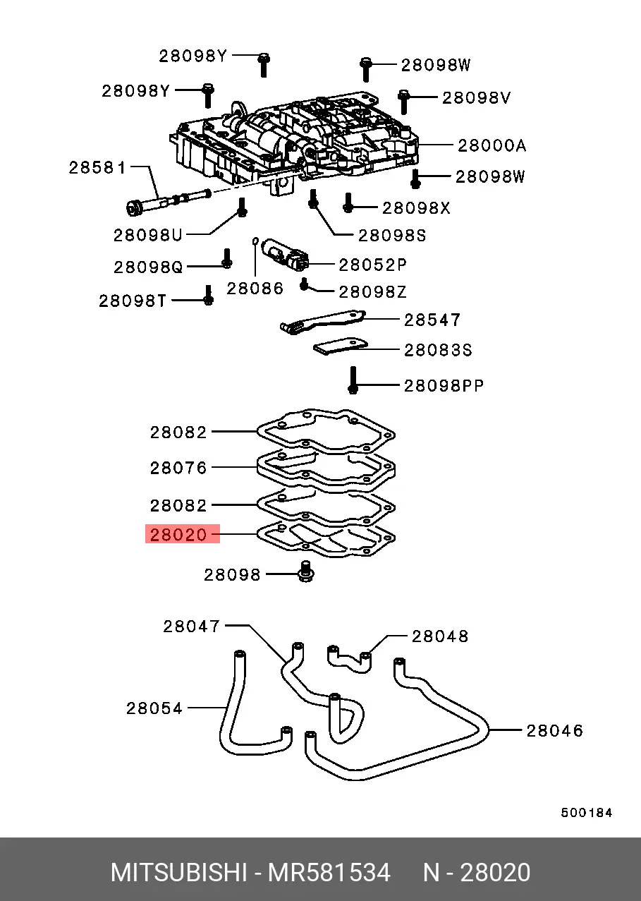 MITSUBISHI MR581534 TRANSMISSION FILTER