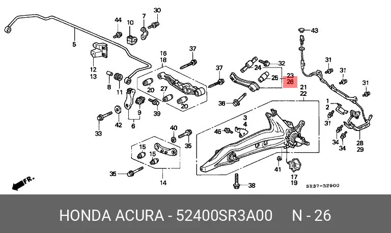 HONDA 52400-SR3-A00 ROD, CONTROL