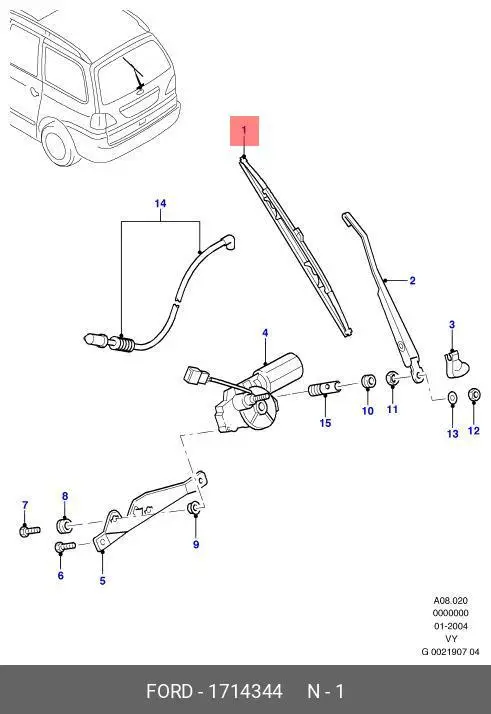 FORD 1714344 CONVENTIONAL WIPER