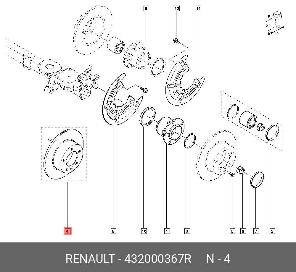 RENAULT 43 20 003 67R ROTOR DISC