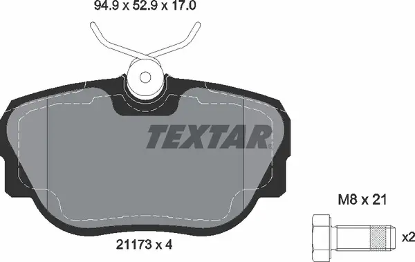 TEXTAR 2117302 BRAKE PADS