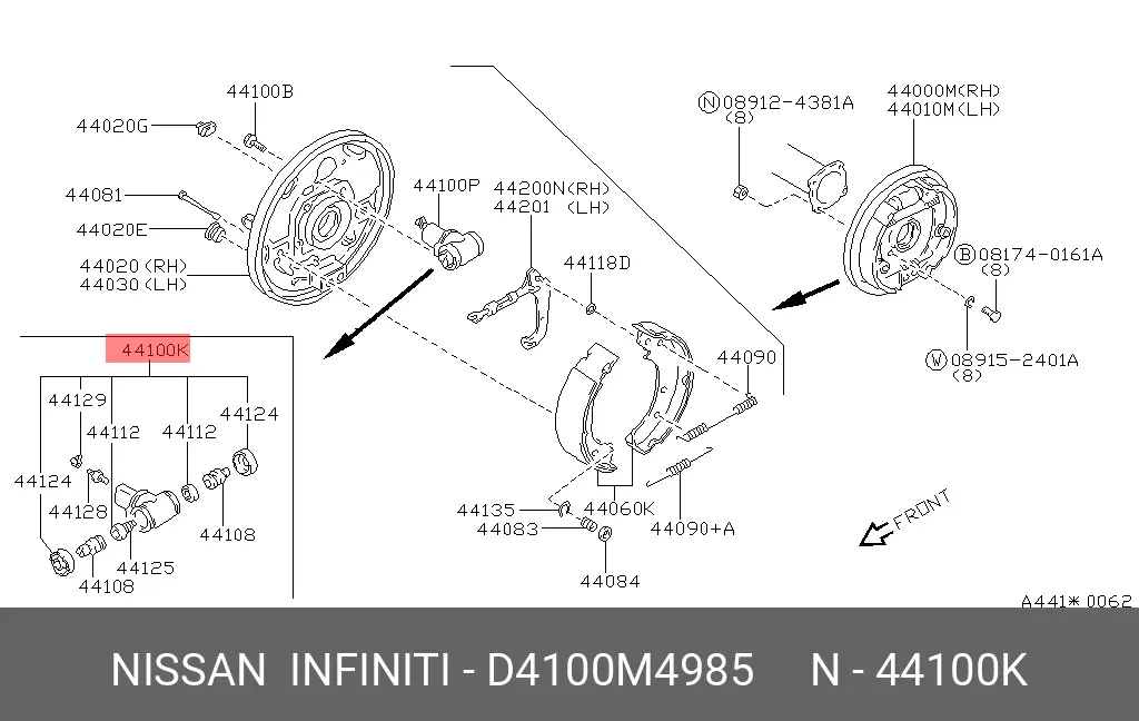 NISSAN D4100-M4985 WHEEL CYLINDER KIT