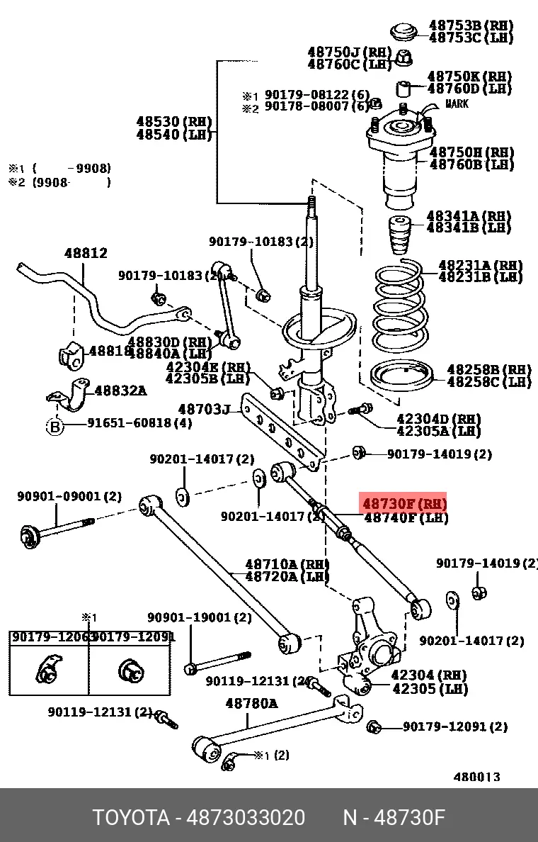 TOYOTA 48730-33020 48730-33020