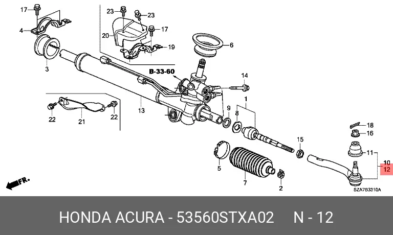 ACURA 53560-STX-A02 TIE ROD END