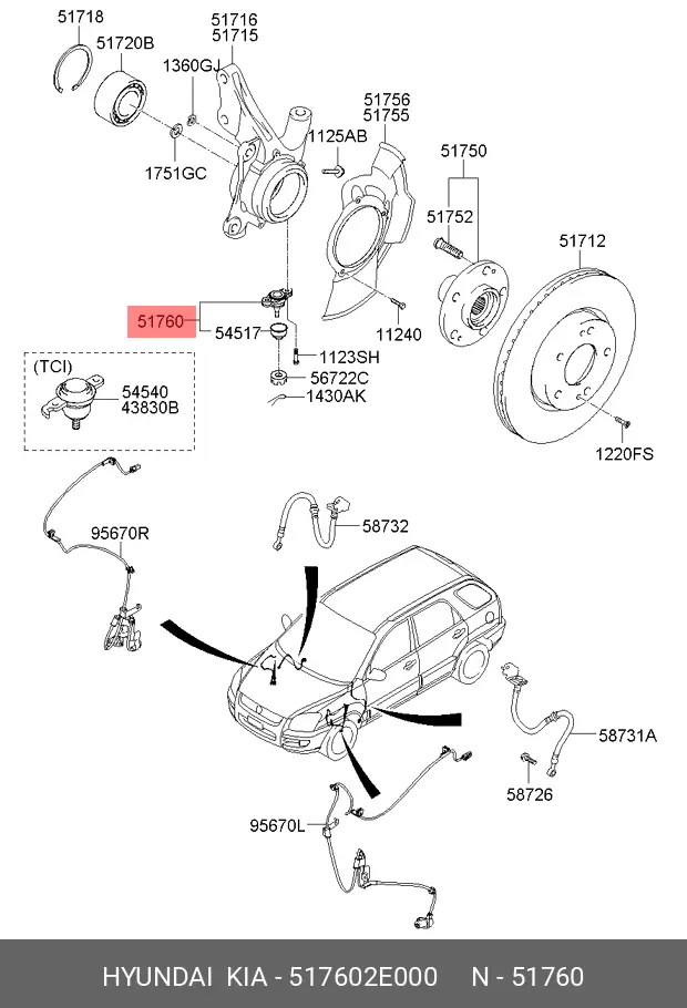 HYUNDAI 51760-2E000 BALL JOINT