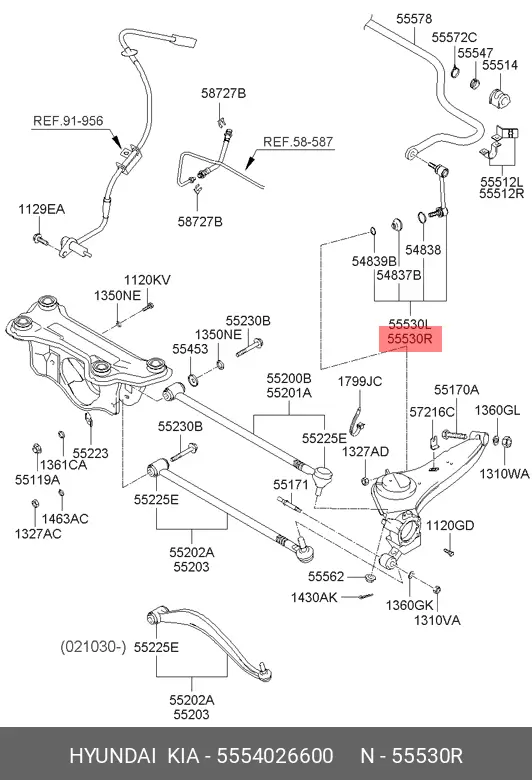 HYUNDAI 55540-26600 STABILIZER LINK