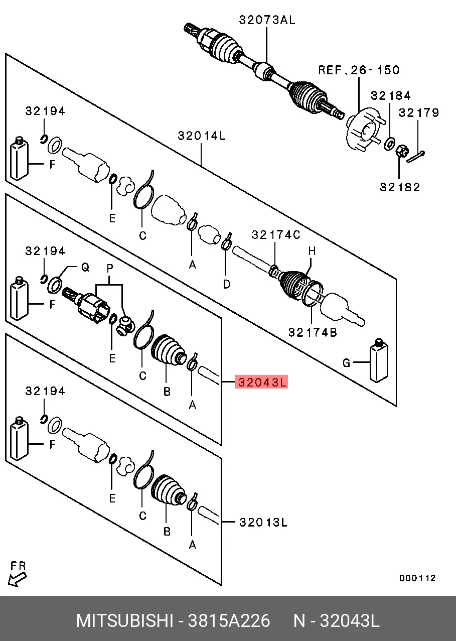 MITSUBISHI 3815A226 CV-JOINT