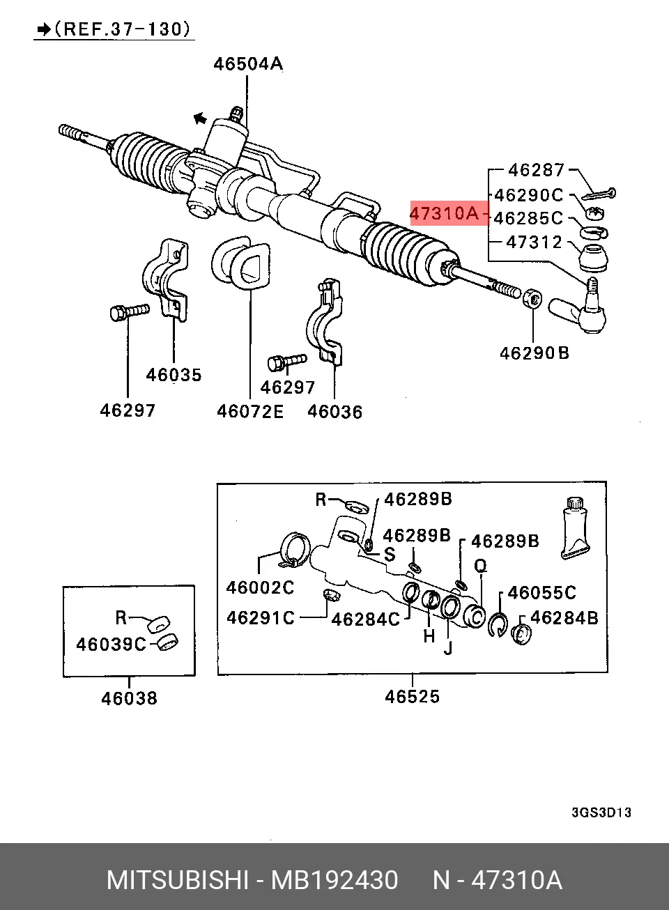 MITSUBISHI MB-192430 TIE ROD END