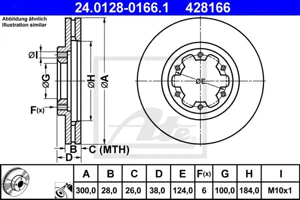 ATE 24.0128-0166.1 ROTOR DISC