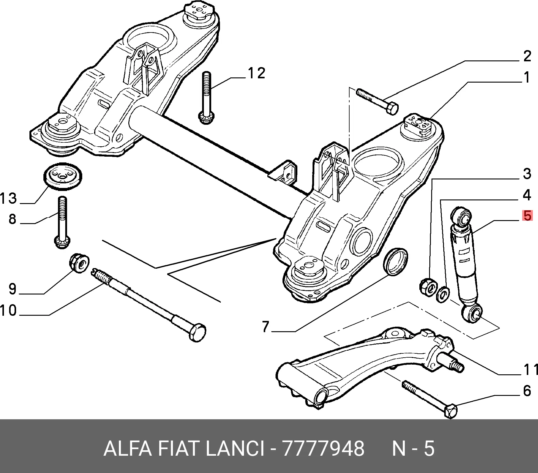 FIAT 7777948 SHOCK ABSORBER