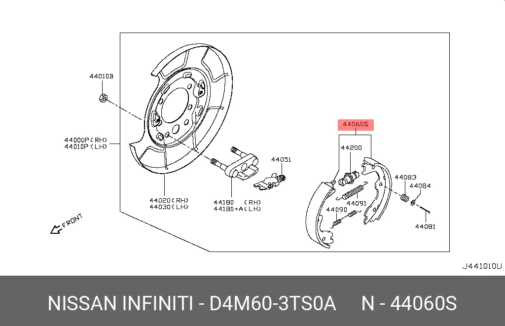 NISSAN D4M60-3TS0A BRAKE SHOE