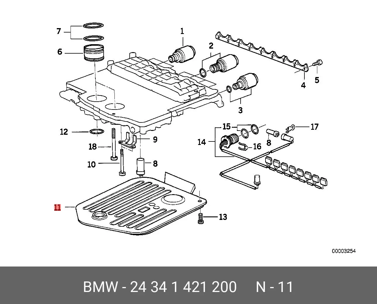BMW 24 34 1 421 200 TRANSMISSION FILTER