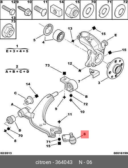 PEUGEOT 3640.43 BALL JOINT