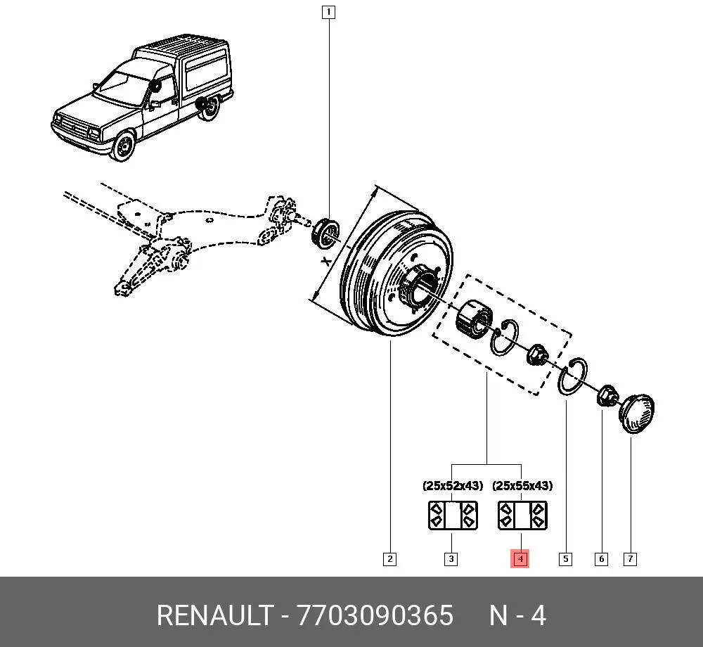 RENAULT 77 03 090 365 WHEEL BEARING/SEAL KIT