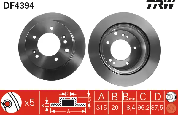 TRW DF4394 ROTOR DISC