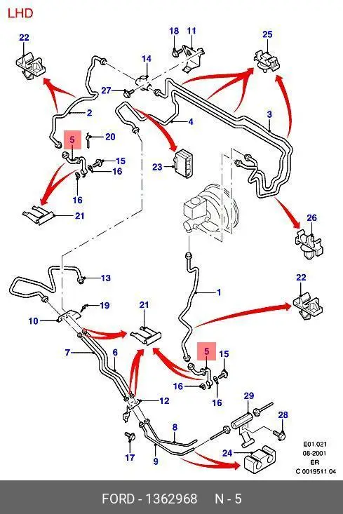 FORD 1 362 968 BRAKE HOSE