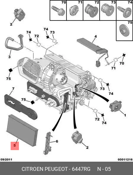 PEUGEOT 6447RG CABIN FILTER