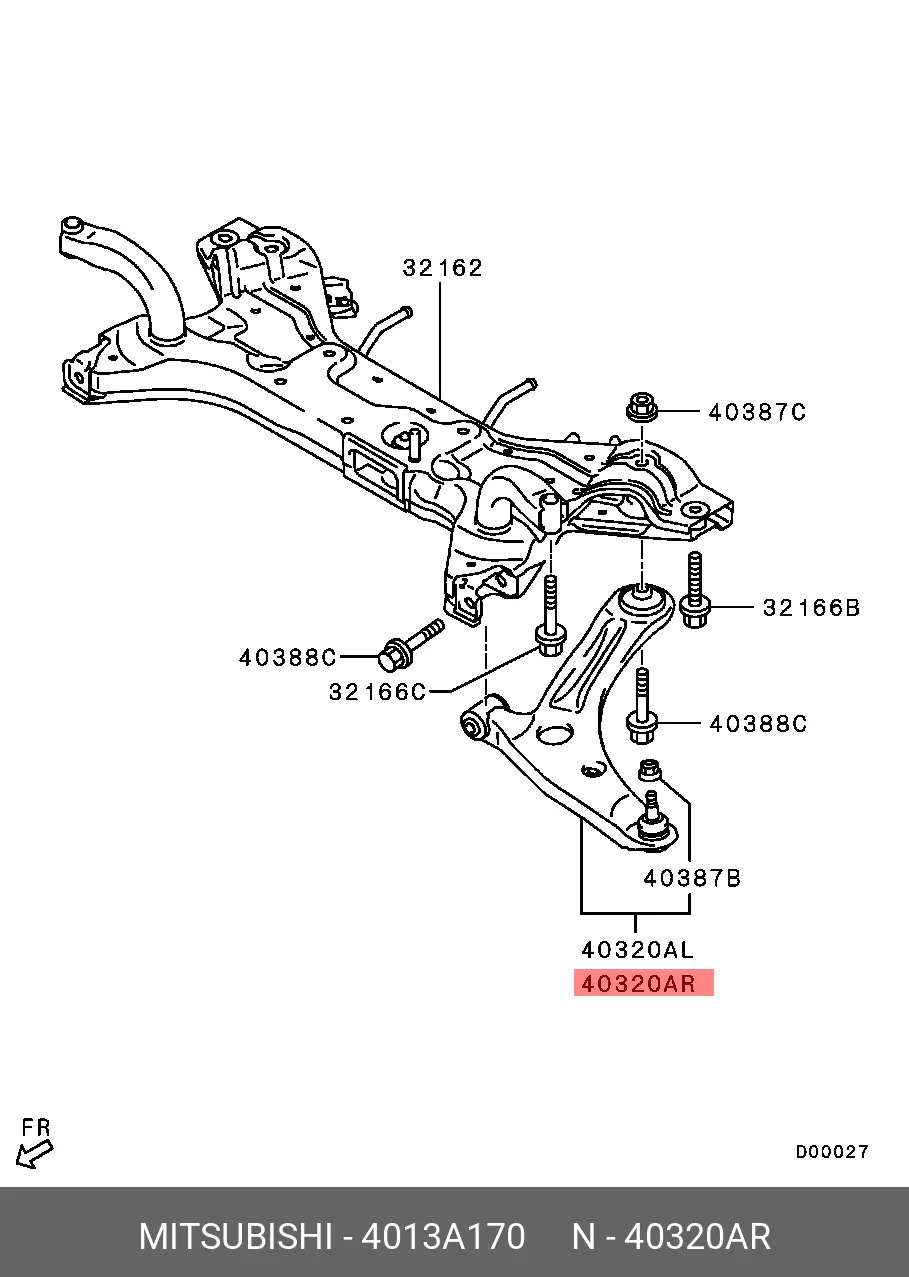 MITSUBISHI 4013A170 ARM ASSY, SUSPENSION