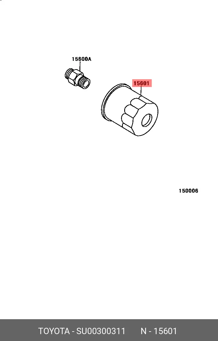 TOYOTA SU003-00311 OIL FILTER (SPIN-ON)