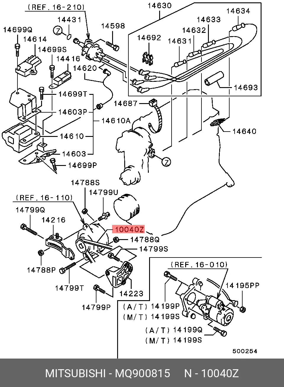 MITSUBISHI MQ900815 MULTIRIB BELT