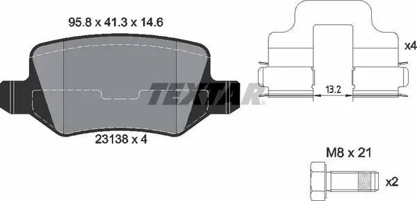 TEXTAR 2313805 BRAKE PADS