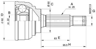 HDK MI-04 CV-JOINT