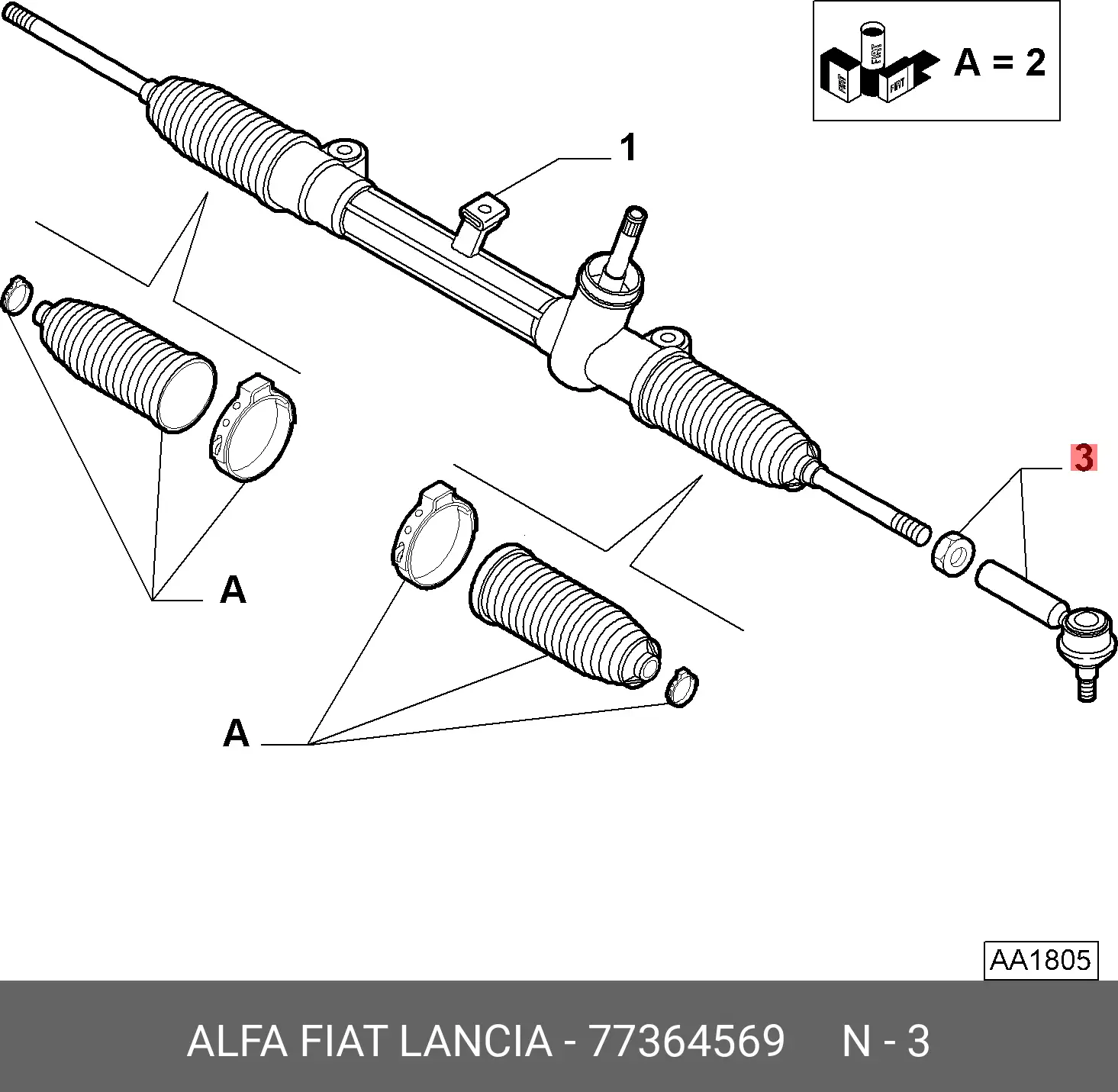 FIAT 77364569 TIE ROD END